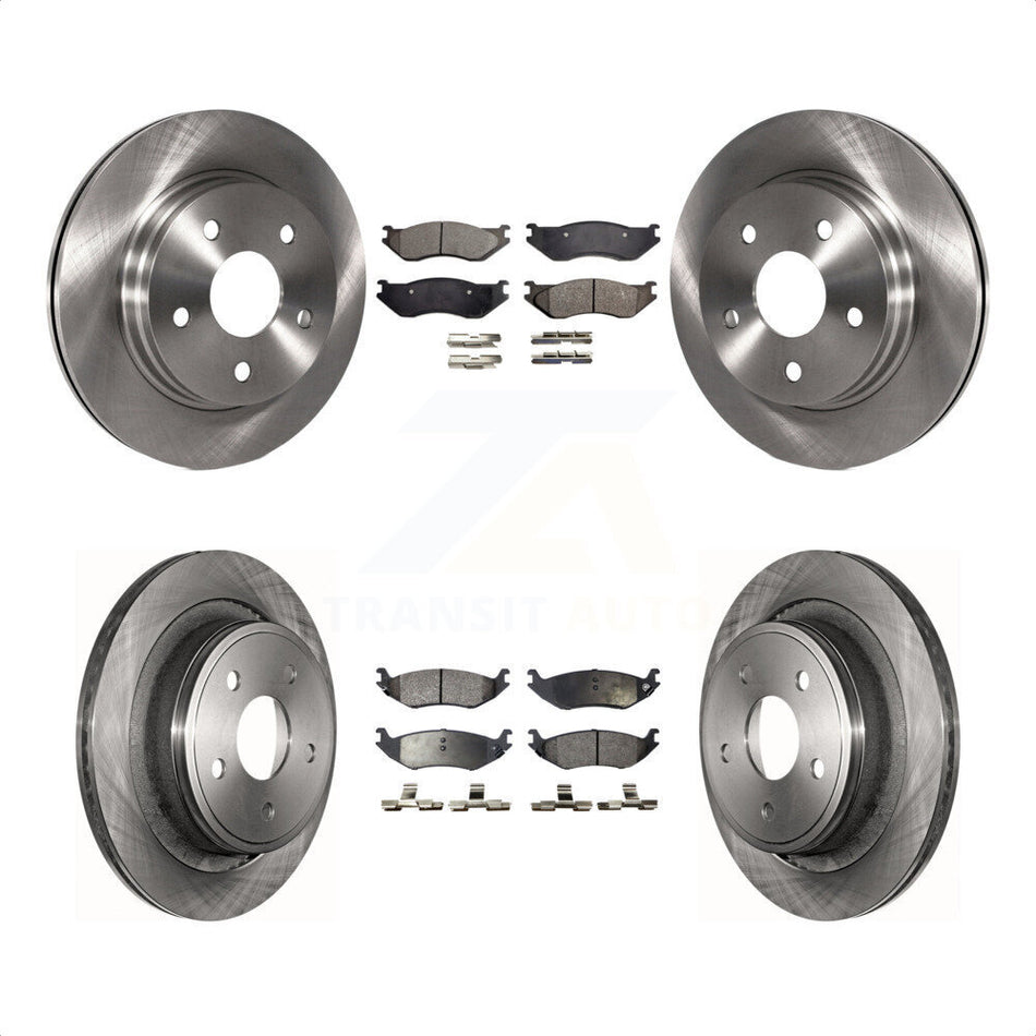 Front Rear Disc Brake Rotors And Semi-Metallic Pads Kit For Dodge Ram 1500 K8F-100945 by Transit Auto