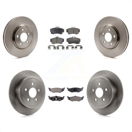 Front Rear Disc Brake Rotors And Semi-Metallic Pads Kit For 2008-2009 Chrysler PT Cruiser Turbocharged K8F-100948 by Transit Auto