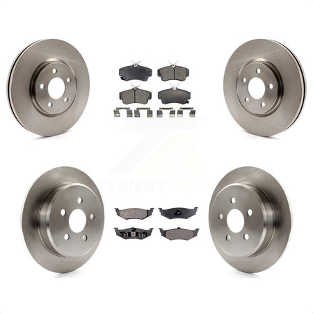 Front Rear Disc Brake Rotors And Semi-Metallic Pads Kit For 2007 Chrysler PT Cruiser Turbocharged K8F-100949 by Transit Auto