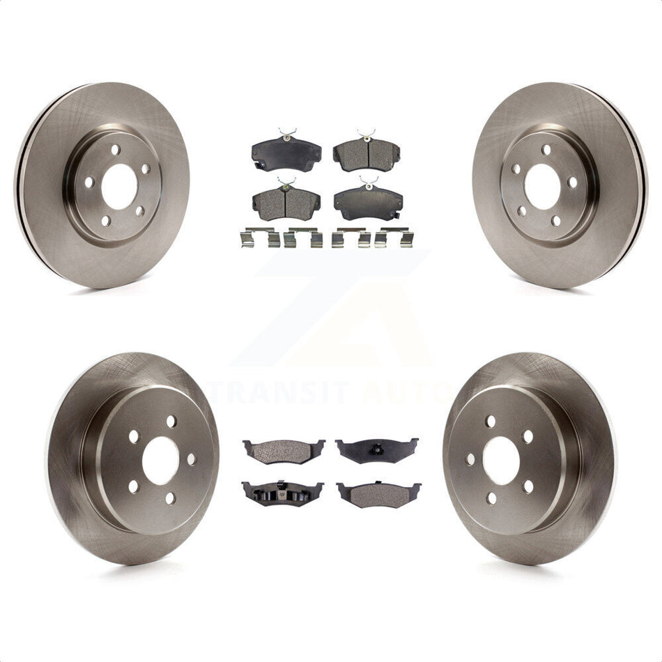 Front Rear Disc Brake Rotors And Semi-Metallic Pads Kit For Chrysler PT Cruiser Dodge Neon K8F-100950 by Transit Auto