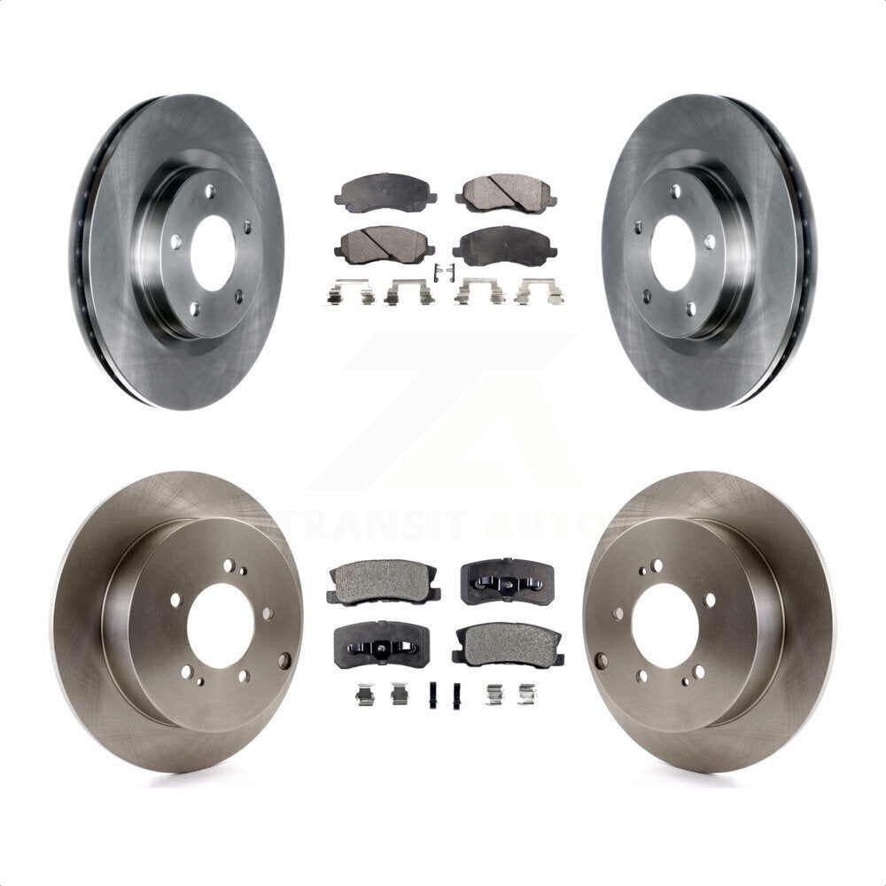 Front Rear Disc Brake Rotors And Semi-Metallic Pads Kit For Mitsubishi Outlander K8F-100969 by Transit Auto