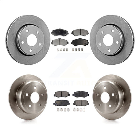 Front Rear Disc Brake Rotors And Semi-Metallic Pads Kit For Jeep Wrangler JK K8F-100971 by Transit Auto