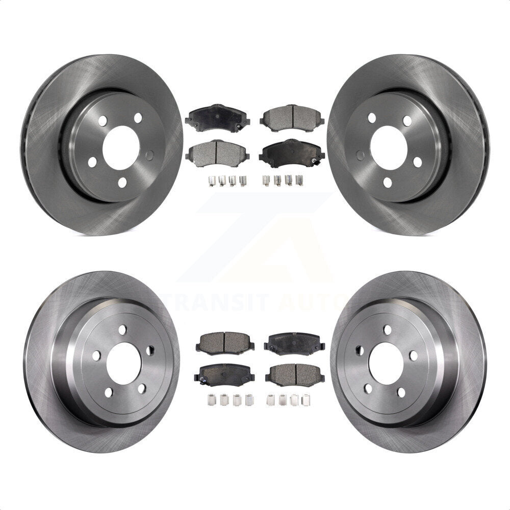 Front Rear Disc Brake Rotors And Semi-Metallic Pads Kit For Jeep Liberty Dodge Nitro K8F-100972 by Transit Auto