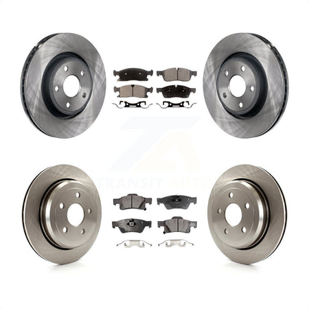 Front Rear Disc Brake Rotors And Semi-Metallic Pads Kit For Dodge Durango Jeep Grand Cherokee WK K8F-100980 by Transit Auto