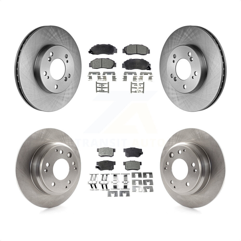 Front Rear Disc Brake Rotors And Semi-Metallic Pads Kit For Acura Honda Odyssey Legend RL Isuzu Oasis K8F-100993 by Transit Auto