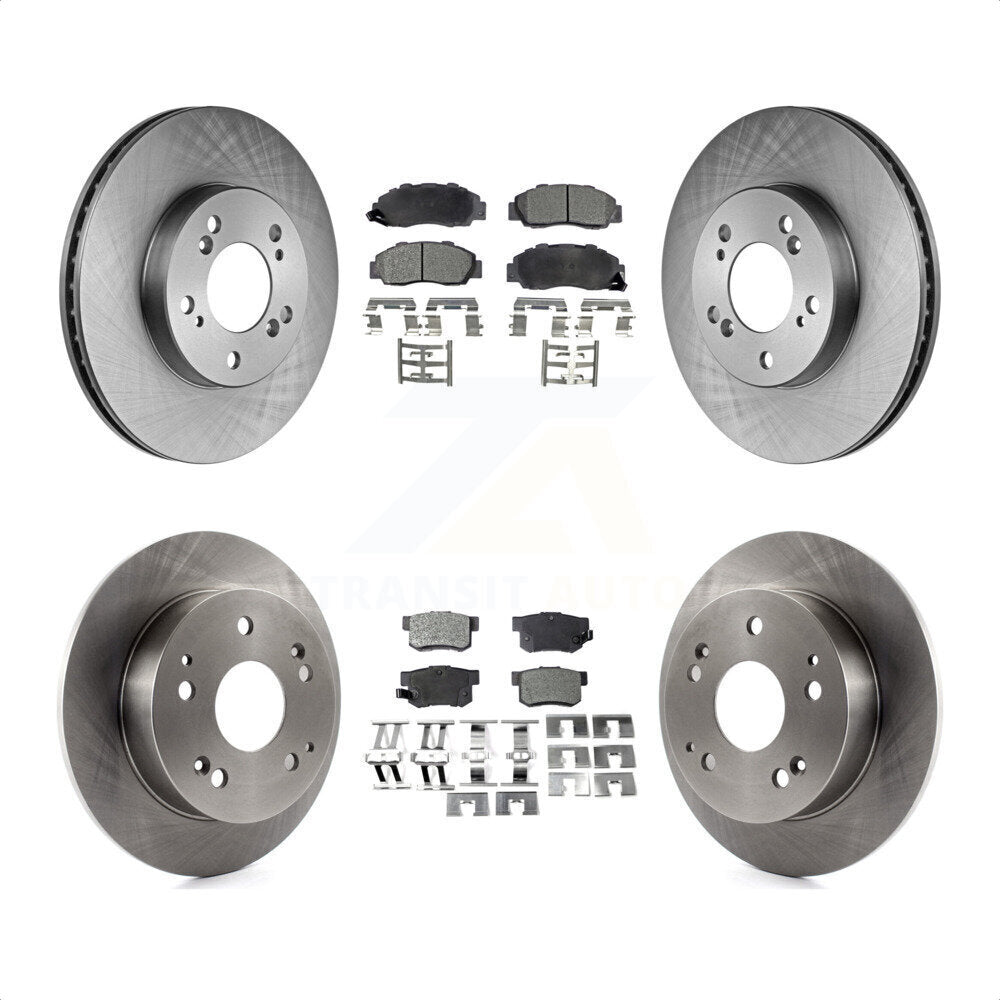 Front Rear Disc Brake Rotors And Semi-Metallic Pads Kit For 1997-2001 Acura Integra Type R K8F-100996 by Transit Auto