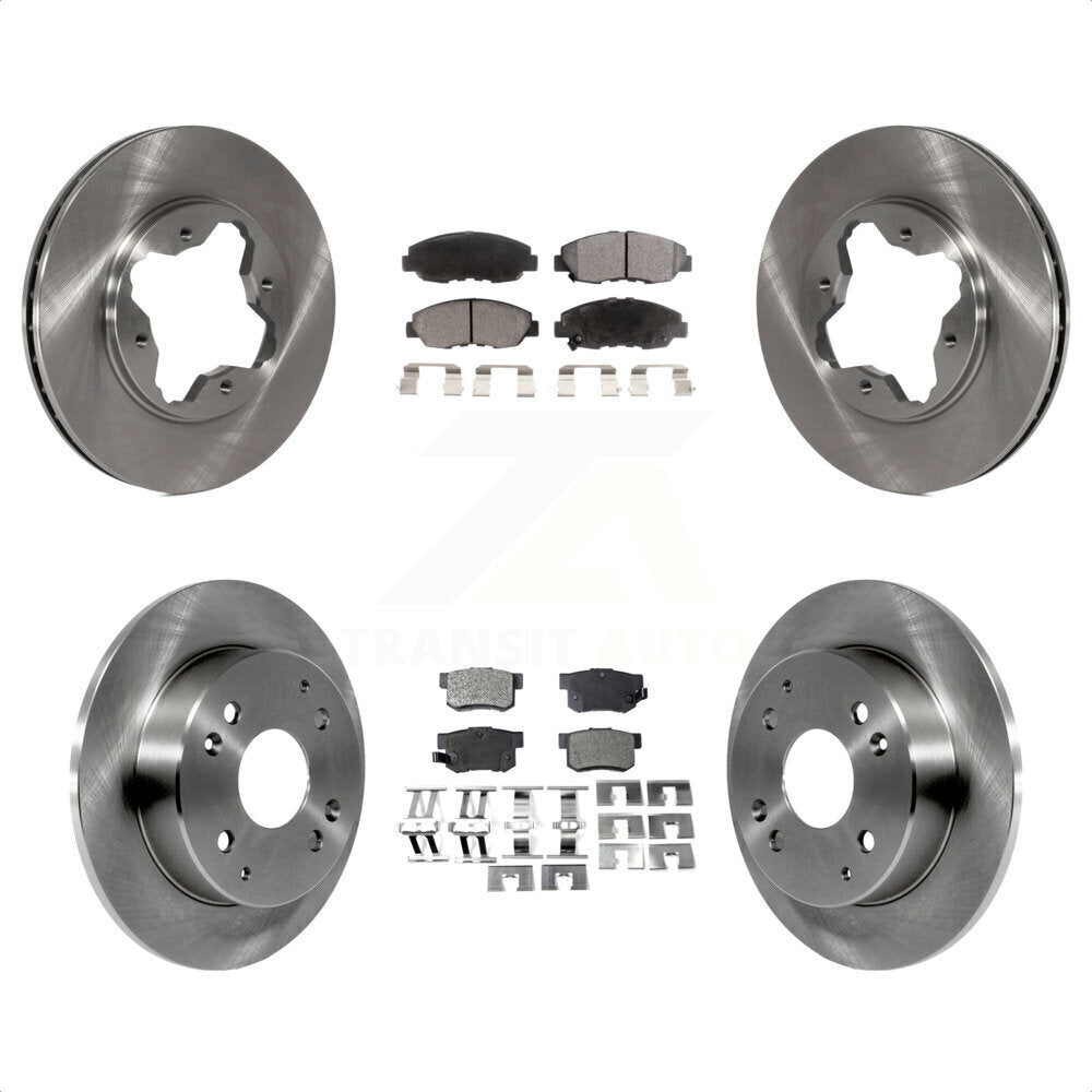 Front Rear Disc Brake Rotors And Semi-Metallic Pads Kit For Honda Accord Acura CL K8F-101005 by Transit Auto