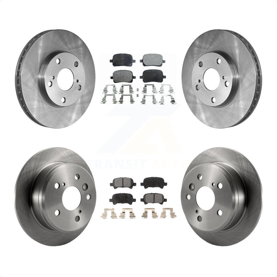 Front Rear Disc Brake Rotors And Semi-Metallic Pads Kit For Toyota Camry Solara K8F-101014 by Transit Auto