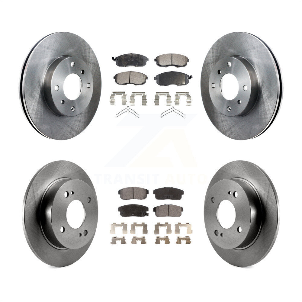 Front Rear Disc Brake Rotors And Semi-Metallic Pads Kit For Nissan Sentra Infiniti G20 INFINITI K8F-101022 by Transit Auto