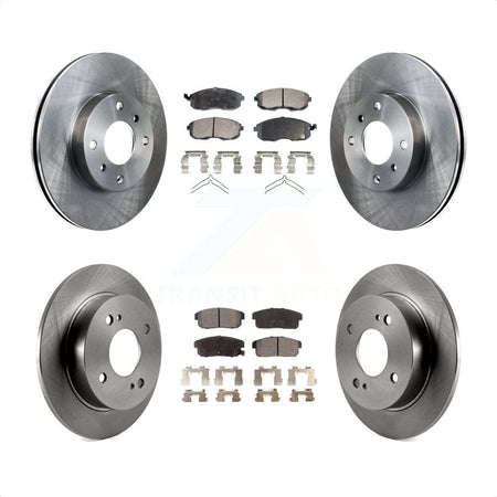 Front Rear Disc Brake Rotors And Semi-Metallic Pads Kit For Nissan Sentra Infiniti G20 INFINITI K8F-101022 by Transit Auto