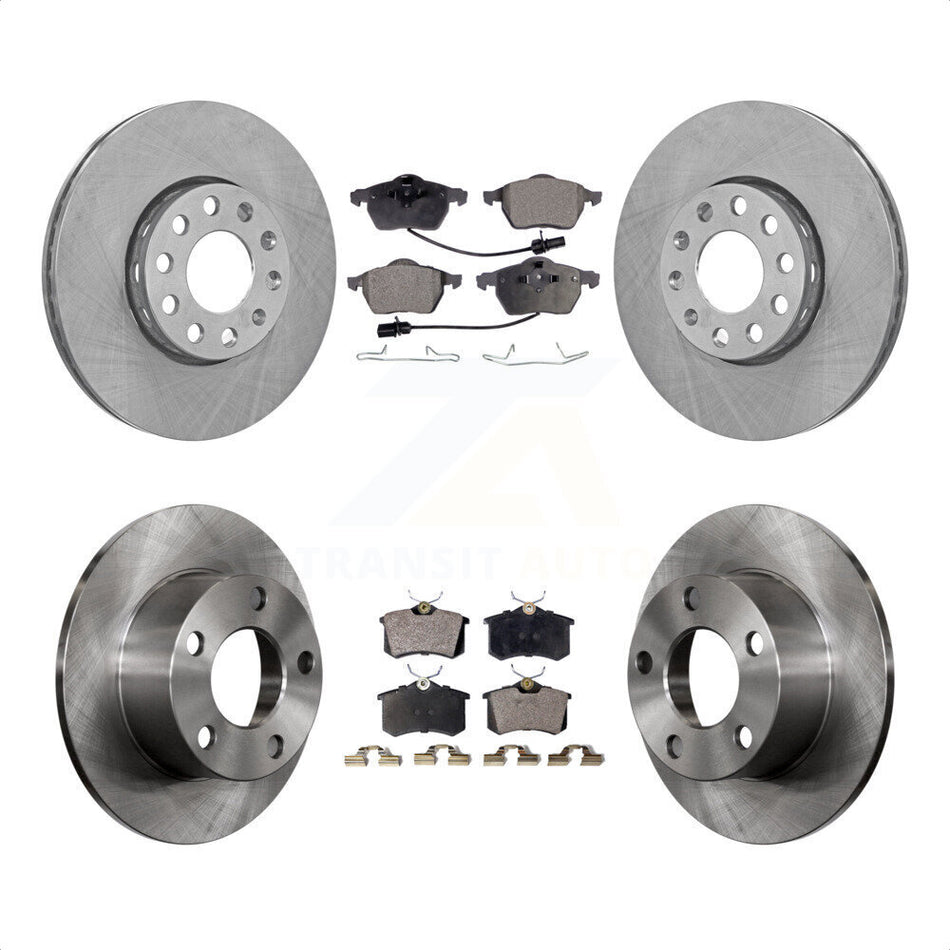 Front Rear Disc Brake Rotors And Semi-Metallic Pads Kit For Volkswagen Passat K8F-101026 by Transit Auto