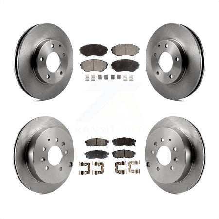 Front Rear Disc Brake Rotors And Semi-Metallic Pads Kit For 2004-2006 Mazda MPV K8F-101036 by Transit Auto