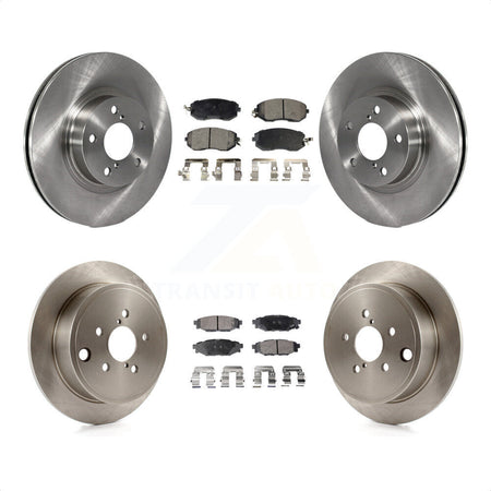 Front Rear Disc Brake Rotors And Semi-Metallic Pads Kit For 2011 Subaru Impreza Outback Sport 2.5i Premium K8F-101037 by Transit Auto