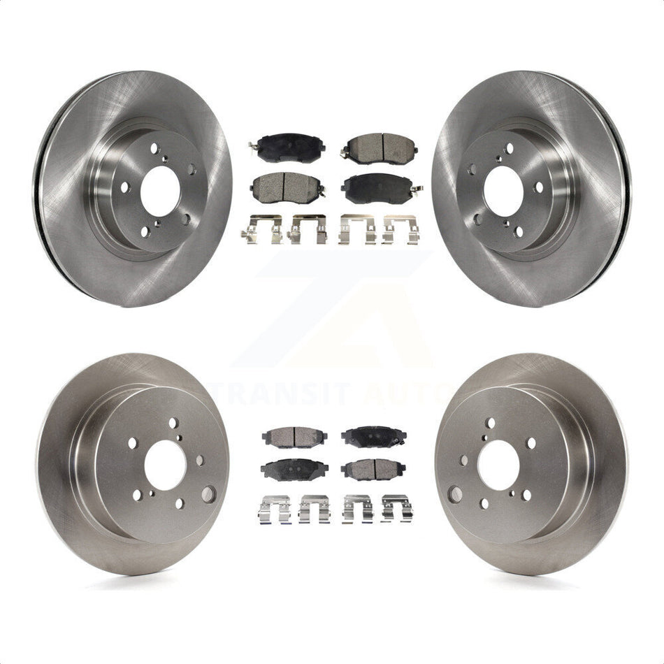 Front Rear Disc Brake Rotors And Semi-Metallic Pads Kit For Subaru Impreza K8F-101038 by Transit Auto