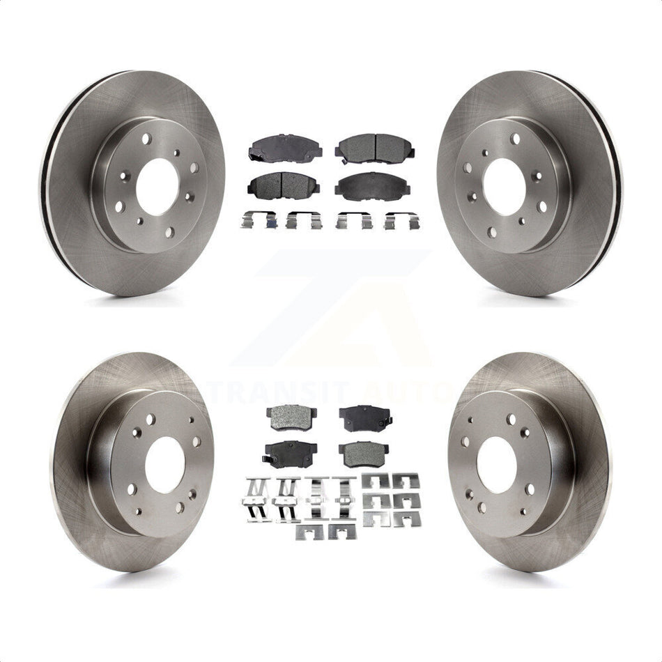 Front Rear Disc Brake Rotors And Semi-Metallic Pads Kit For 1998-2002 Honda Accord Sedan with 2.3L K8F-101047 by Transit Auto