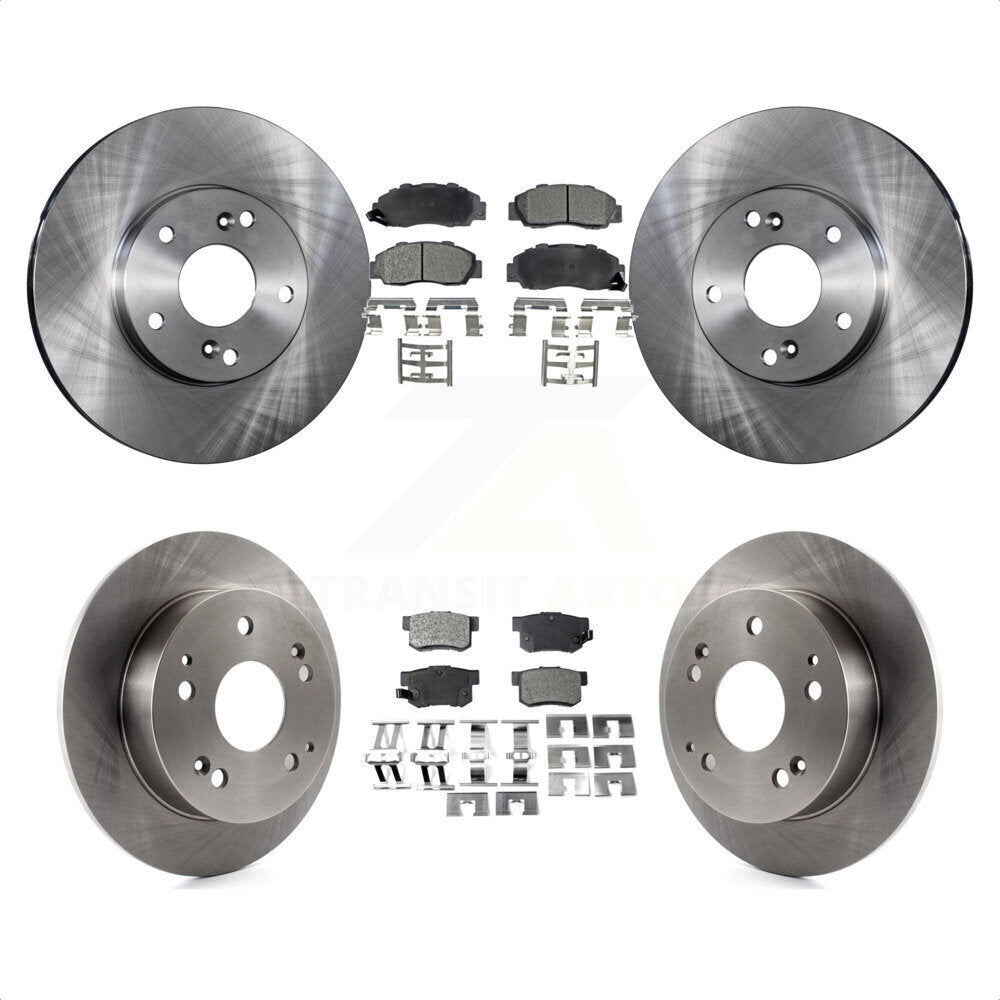 Front Rear Disc Brake Rotors And Semi-Metallic Pads Kit For 1998-2002 Honda Accord 3.0L K8F-101049 by Transit Auto