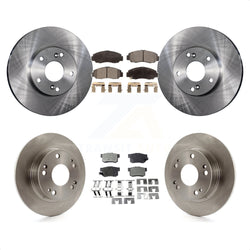 Front Rear Disc Brake Rotors And Semi-Metallic Pads Kit For Honda Accord K8F-101056
