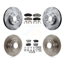 Front Rear Disc Brake Rotors And Semi-Metallic Pads Kit For Honda Accord Acura TSX K8F-101073