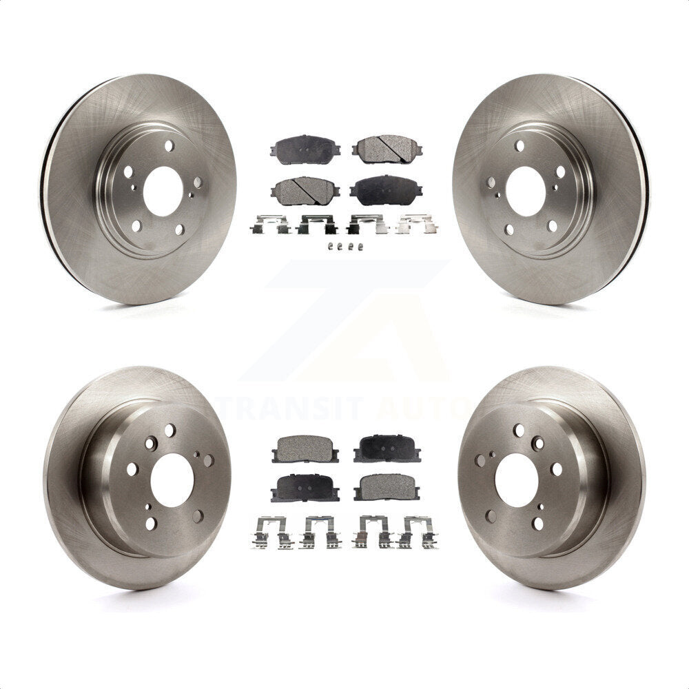 Front Rear Disc Brake Rotors And Semi-Metallic Pads Kit For 2004-2006 Lexus ES330 K8F-101085 by Transit Auto