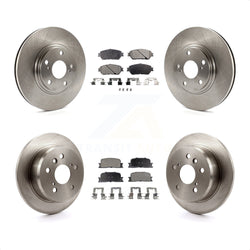 Front Rear Disc Brake Rotors And Semi-Metallic Pads Kit For 2004-2006 Lexus ES330 K8F-101085