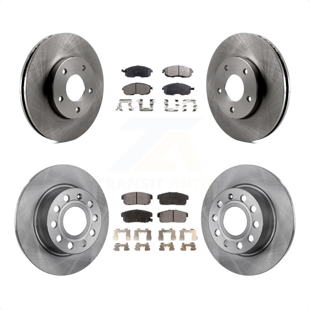 Front Rear Disc Brake Rotors And Semi-Metallic Pads Kit For Nissan Maxima Infiniti I30 INFINITI From 10/00 K8F-101087 by Transit Auto