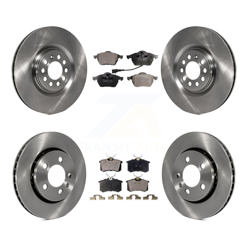 Front Rear Disc Brake Rotors And Semi-Metallic Pads Kit For Volkswagen Golf Audi TT Quattro K8F-101095 by Transit Auto