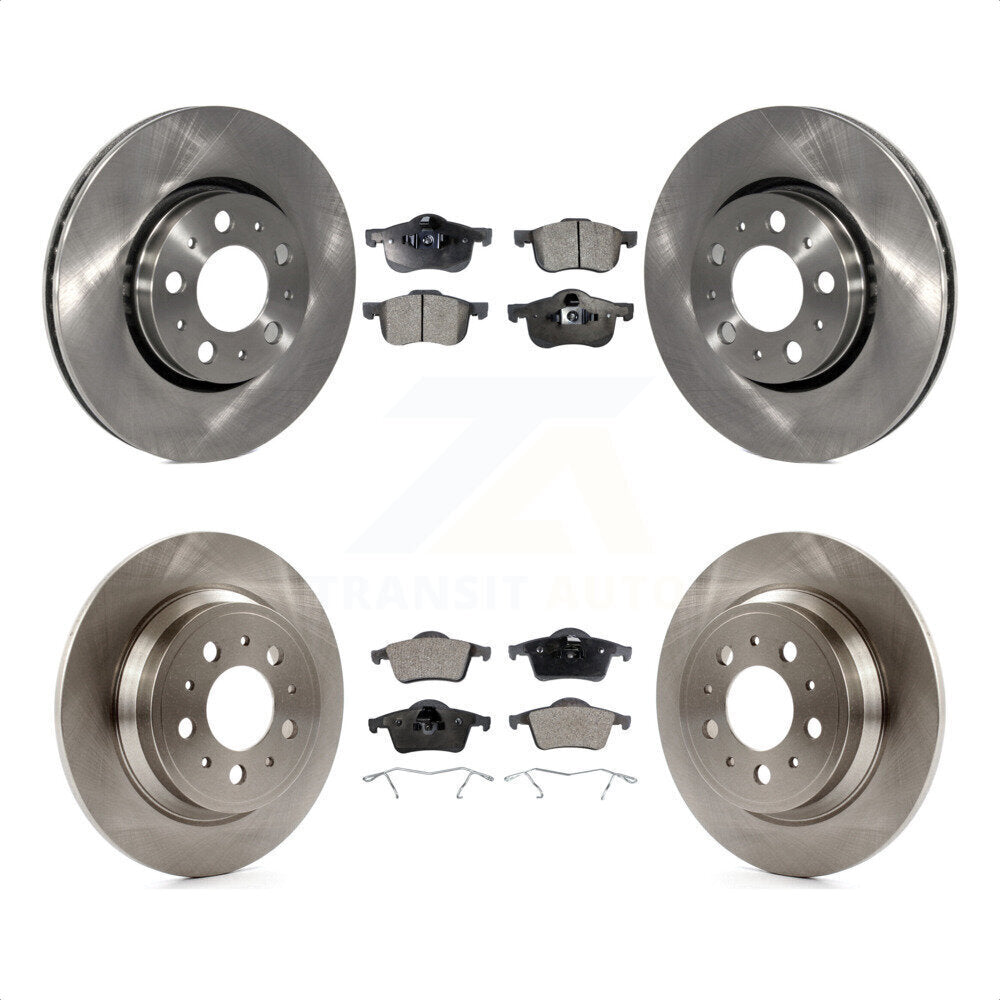 Front Rear Disc Brake Rotors And Semi-Metallic Pads Kit For Volvo S60 V70 XC70 S80 K8F-101110 by Transit Auto