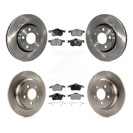 Front Rear Disc Brake Rotors And Semi-Metallic Pads Kit For Volvo S60 V70 XC70 S80 K8F-101110 by Transit Auto