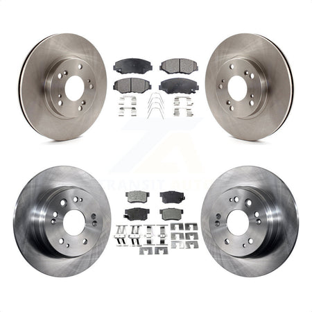 Front Rear Disc Brake Rotors And Semi-Metallic Pads Kit For 2002-2004 Honda CR-V K8F-101120 by Transit Auto