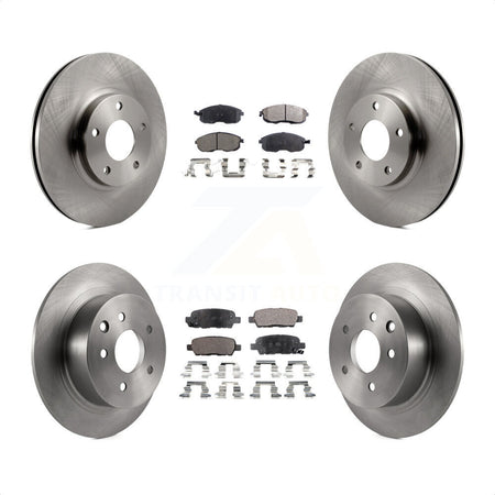 Front Rear Disc Brake Rotors And Semi-Metallic Pads Kit For Nissan Altima K8F-101122 by Transit Auto