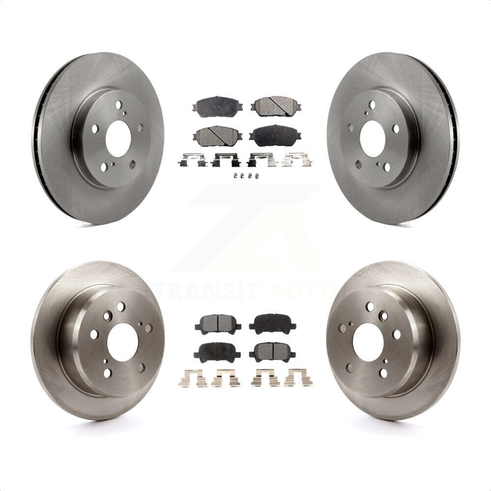 Front Rear Disc Brake Rotors And Semi-Metallic Pads Kit For Toyota Camry Avalon Solara K8F-101123 by Transit Auto