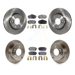 Front Rear Disc Brake Rotors And Semi-Metallic Pads Kit For 2010-2012 Kia Rondo K8F-101126