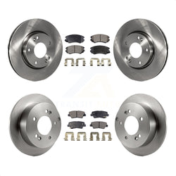 Front Rear Disc Brake Rotors And Semi-Metallic Pads Kit For Hyundai Sonata 2.4L K8F-101131