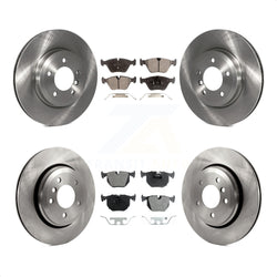 Front Rear Disc Brake Rotors And Semi-Metallic Pads Kit For BMW 330Ci 330i 330xi K8F-101137