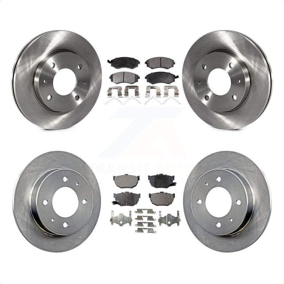 Front Rear Disc Brake Rotors And Semi-Metallic Pads Kit For Hyundai Elantra K8F-101141 by Transit Auto