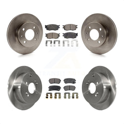 Front Rear Disc Brake Rotors And Semi-Metallic Pads Kit For 2006 Hyundai Accent Hatchback K8F-101161