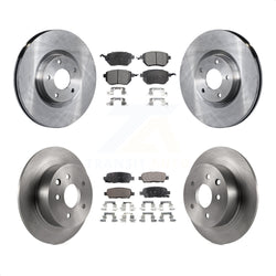 Front Rear Disc Brake Rotors And Semi-Metallic Pads Kit For Nissan Altima Maxima K8F-101166
