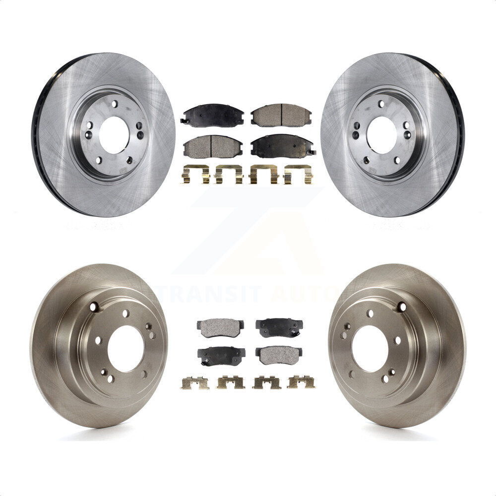 Front Rear Disc Brake Rotors And Semi-Metallic Pads Kit For 2004-2006 Kia Amanti K8F-101176 by Transit Auto