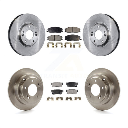 Front Rear Disc Brake Rotors And Semi-Metallic Pads Kit For 2004-2006 Kia Amanti K8F-101176 by Transit Auto