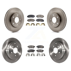 Front Rear Disc Brake Rotors And Semi-Metallic Pads Kit For 2005-2010 Honda Odyssey K8F-101184