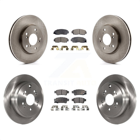 Front Rear Disc Brake Rotors And Semi-Metallic Pads Kit For 2005-2010 Honda Odyssey K8F-101184 by Transit Auto