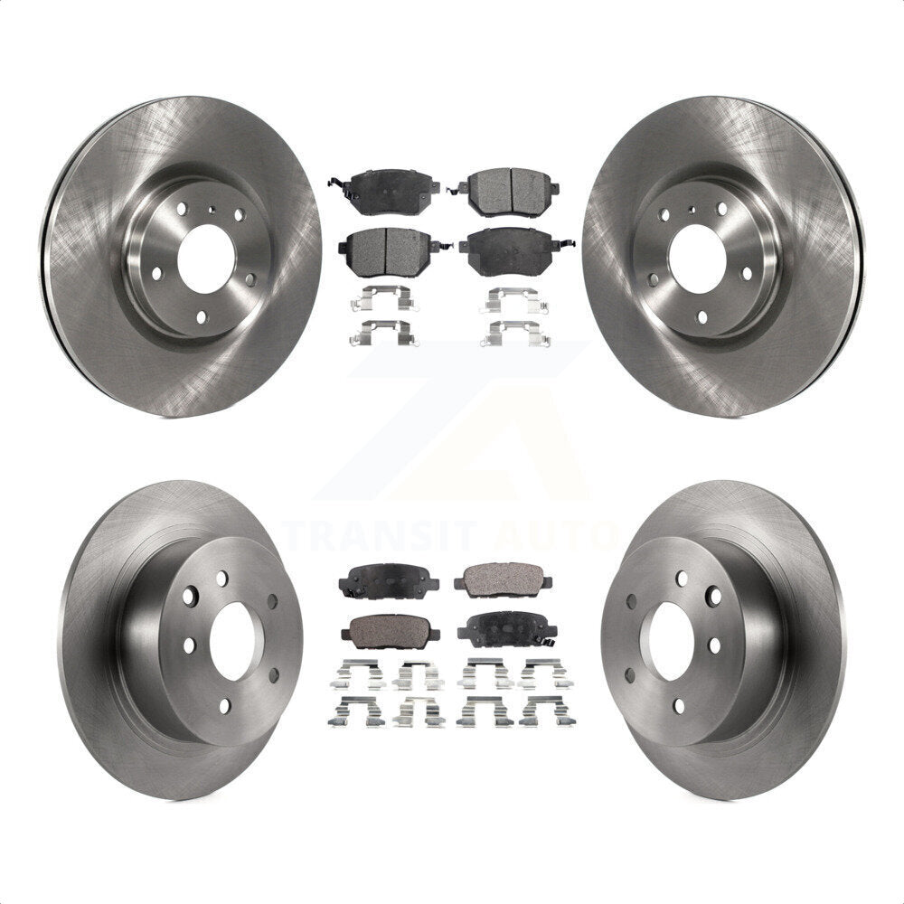 Front Rear Disc Brake Rotors And Semi-Metallic Pads Kit For Nissan Altima Maxima K8F-101189 by Transit Auto