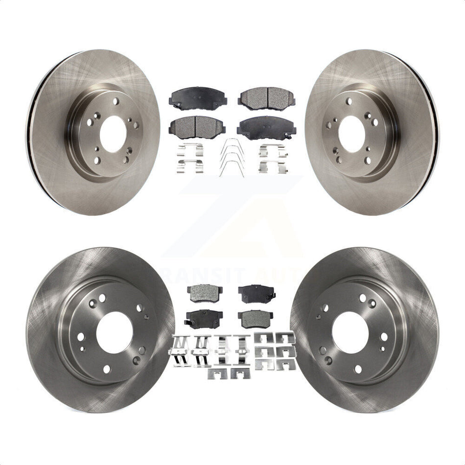 Front Rear Disc Brake Rotors And Semi-Metallic Pads Kit For Honda Civic Acura ILX K8F-101193 by Transit Auto