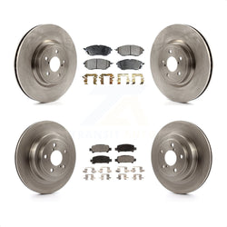 Front Rear Disc Brake Rotors And Semi-Metallic Pads Kit For Subaru Legacy K8F-101205