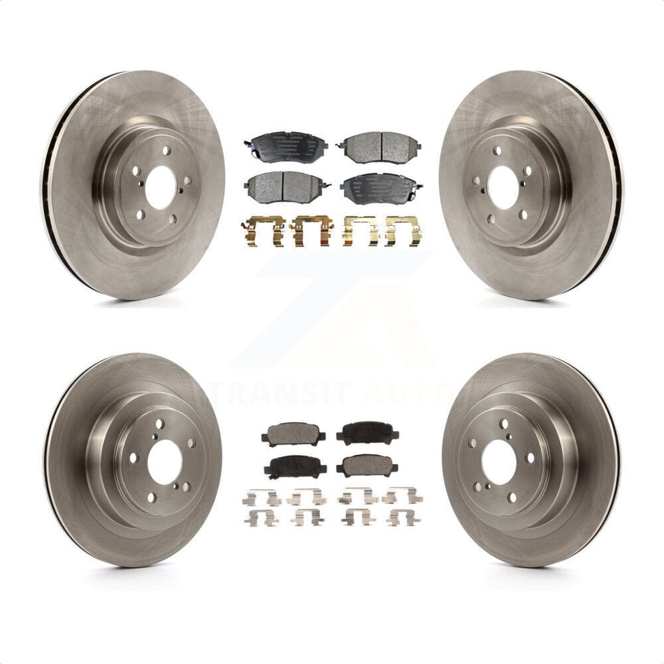 Front Rear Disc Brake Rotors And Semi-Metallic Pads Kit For Subaru Legacy K8F-101205 by Transit Auto