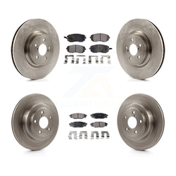 Front Rear Disc Brake Rotors And Semi-Metallic Pads Kit For Subaru Legacy K8F-101206