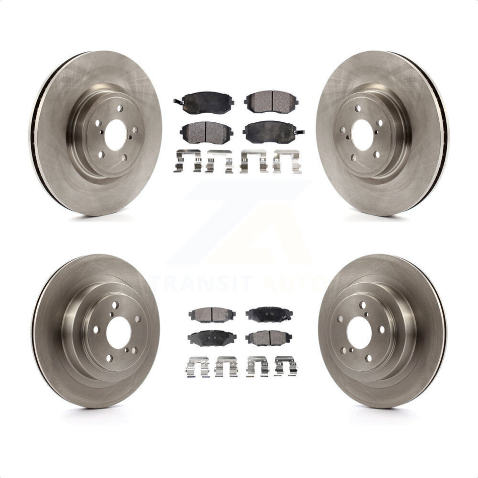 Front Rear Disc Brake Rotors And Semi-Metallic Pads Kit For Subaru Legacy K8F-101206 by Transit Auto