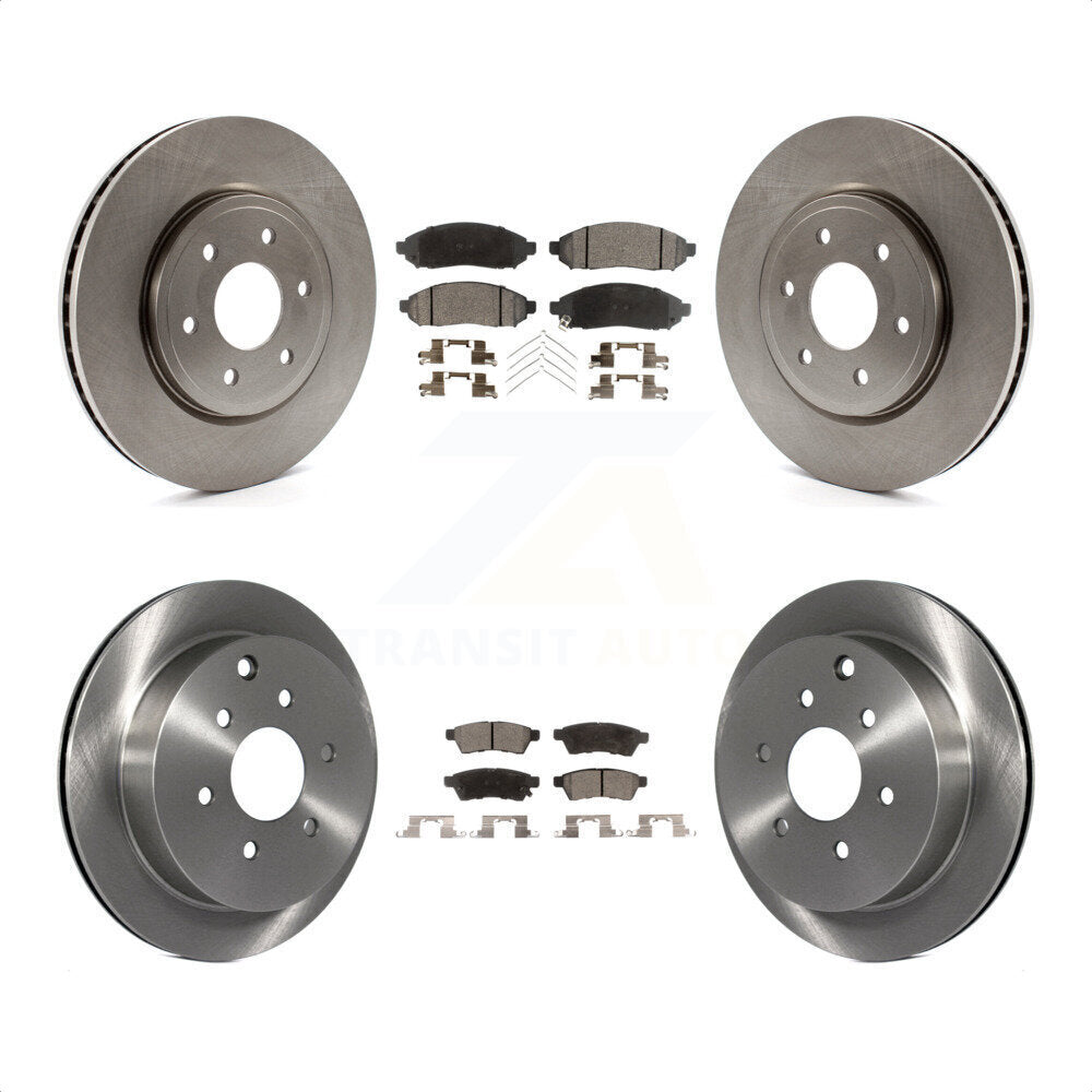 Front Rear Disc Brake Rotors And Semi-Metallic Pads Kit For Nissan Frontier Xterra Suzuki Equator K8F-101209 by Transit Auto