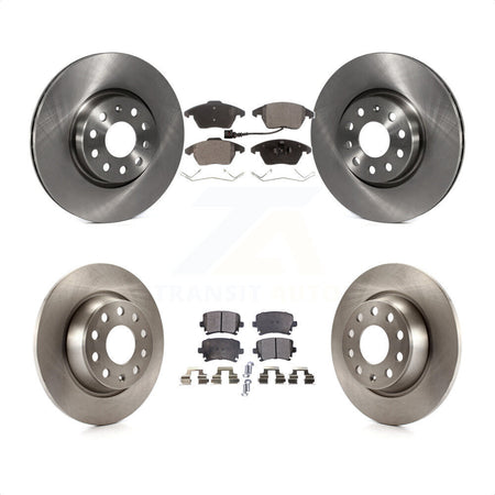 Front Rear Disc Brake Rotors And Semi-Metallic Pads Kit For Volkswagen CC GTI Passat Audi A3 Quattro K8F-101217 by Transit Auto