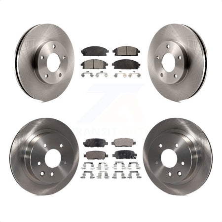 Front Rear Disc Brake Rotors And Semi-Metallic Pads Kit For 2005-2006 Nissan X-Trail K8F-101224 by Transit Auto